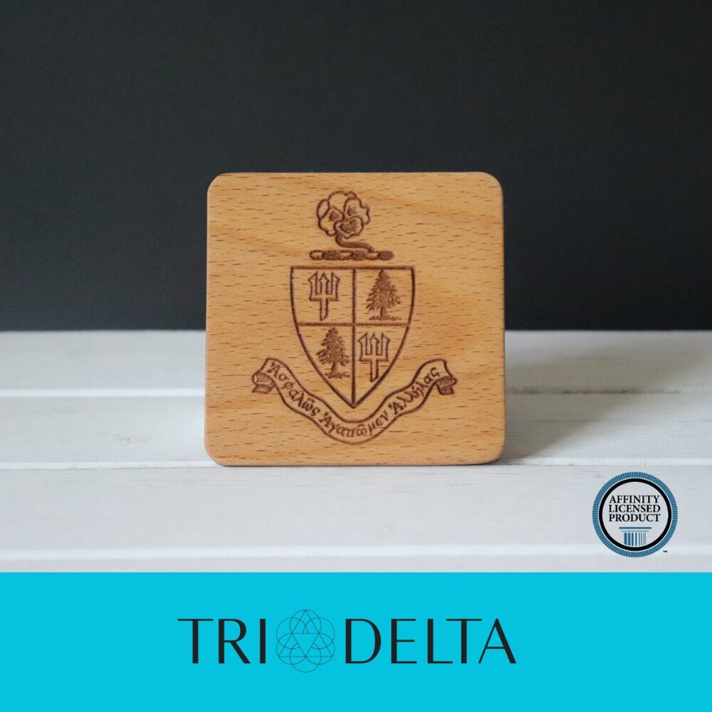 Delta Delta Delta Crest v.1 (Set of 4 Coasters)